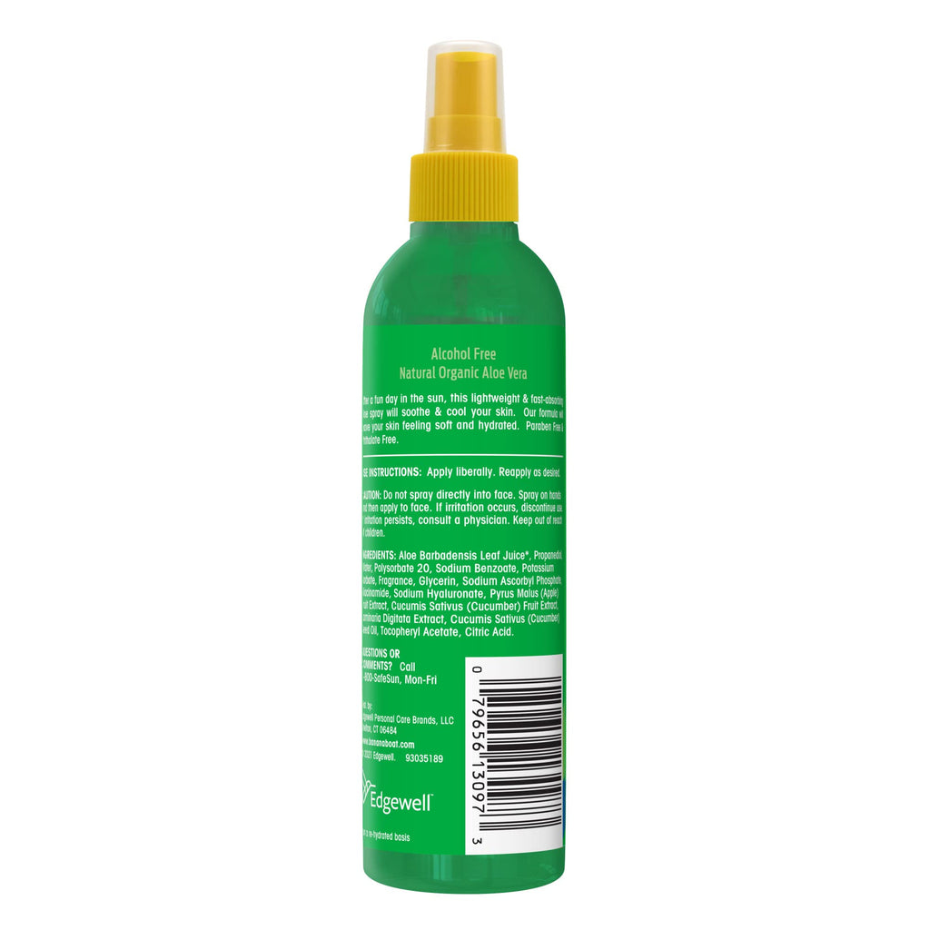 Banana Boat Aloe After Sun Spray, 6Fl Oz | Aloe Vera Spray with Cucumber Extract and Vitamin E, After Sun Care for Sunburn Relief, 6Fl Oz