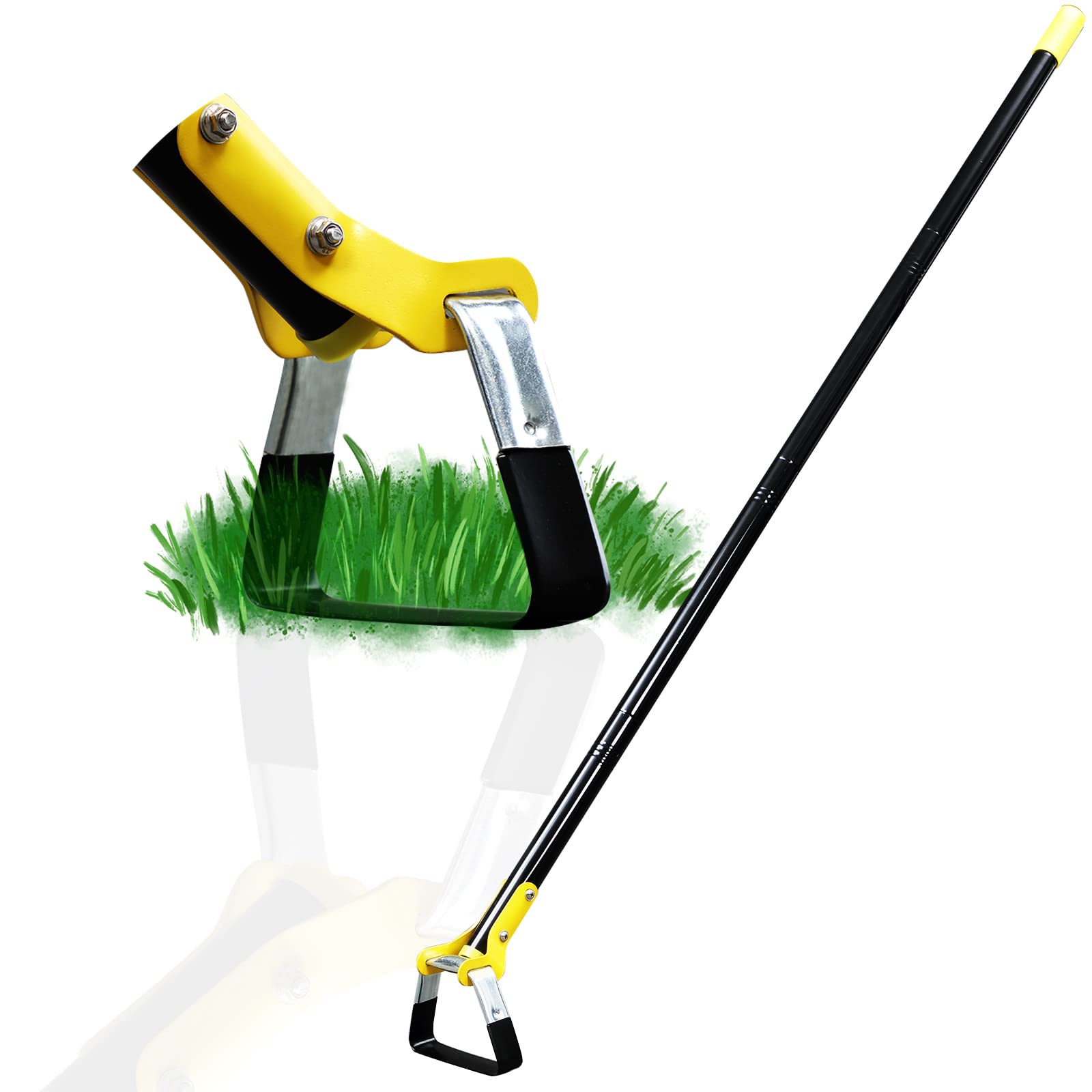 DonSail Hoe Garden Tool -Scuffle Garden Hoes for Weeding Gardening Long Handle Heavy Duty - Adjustable Weeding Loop Stirrup Hoe 30-61 Inch Black
