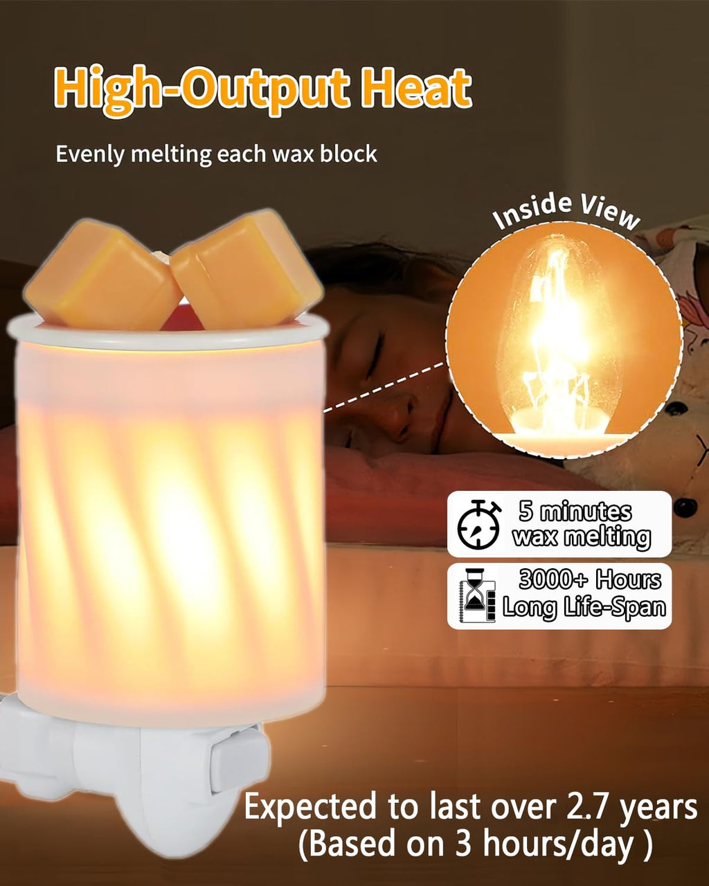 Snnalosses Wax Warmer Bulbs - 15W C7 Replacement Bulbs for Scentsy Wax Melt Warmer, Himalayan Salt Lamps, Plug-in Diffusers - Warm White, Dimmable, 15 Packs