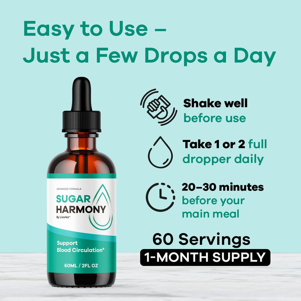 (5 Pack) Sugar Harmony Drops - Official SugarHarmony Advanced Premium Liquid Formula Support Drops - Maximum Strenght, Natural Ingredients For Overall Health & Wellness Reviews, 5 Bottles For 5 Months