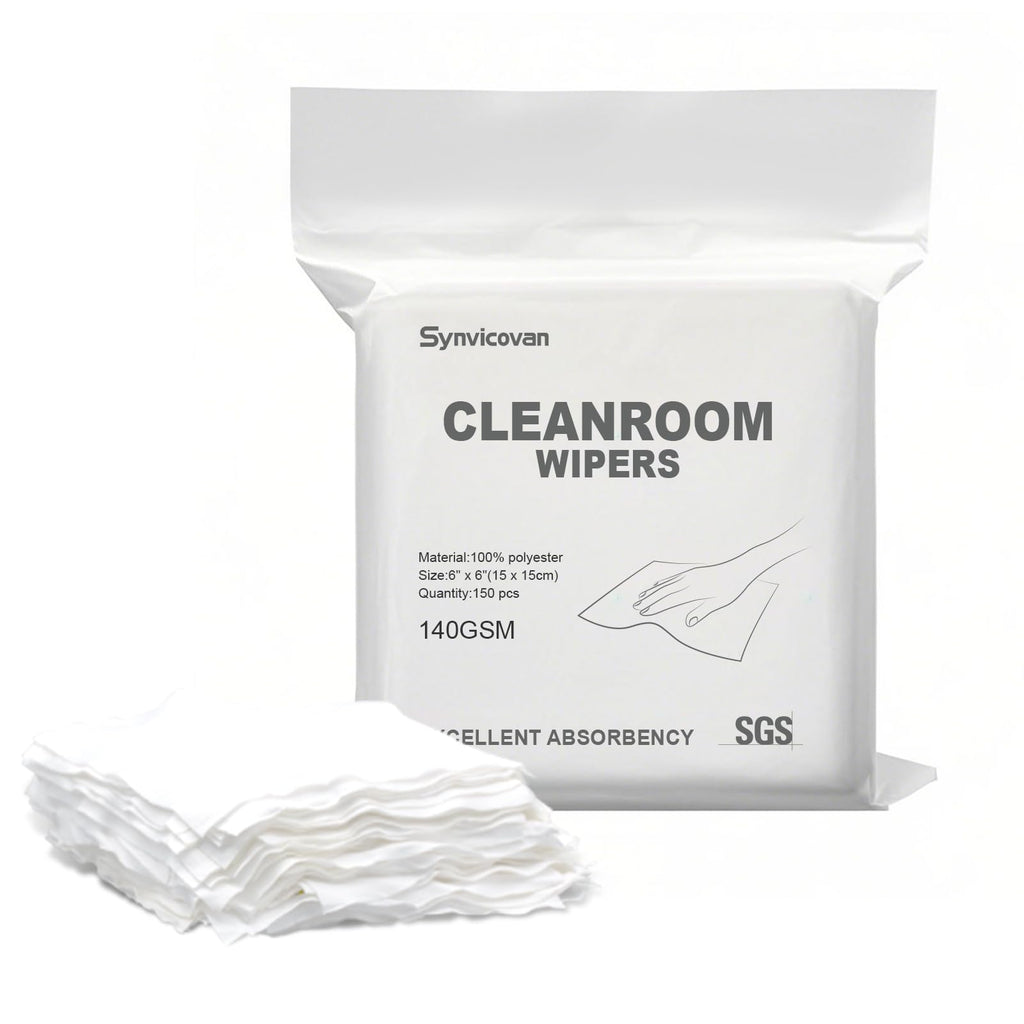 Synvicovan Cleanroom Cloth Wipes 6"x6",140GSM,Bag of 150 Pcs