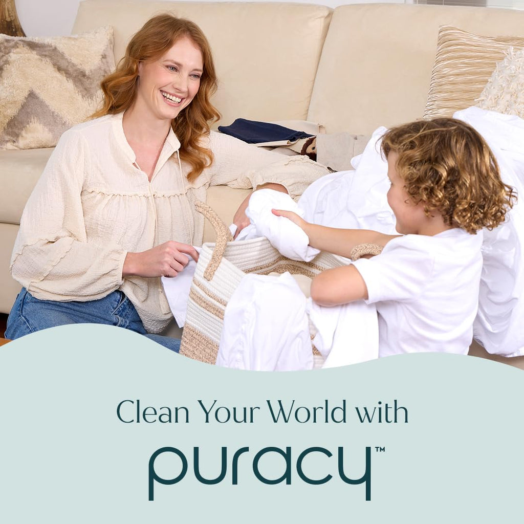 Puracy Natural Liquid Laundry Detergent, Hypoallergenic, Enzyme-Based, Fresh Linen, 24 Fl Oz (Pack of 1)
