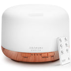ASAKUKI Essential Oil Diffuser for Home, 500ML Aromatherapy Diffuser Humidifier with Remote Control, 7 Color LED Lights, Quiet Cool Mist Diffuser for Bedroom, Office (Yellow)
