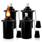 Torch Replacement Canisters, Bamboo Lantern Refillable Torches, Decorative Torch Canister Replacement for Yard, Patio, Deck, Garden, Party, Landscape (12oz 4Pack)