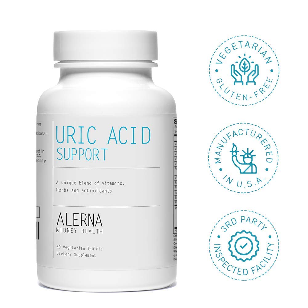Uric Acid Support Dietary Supplement – Tart Cherry, Celery Extract, Turmeric & Quercetin – Joint Comfort Supplement with Antioxidant Support – 60 Vegetarian Tablets