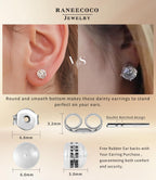 "STUNNING FLAME" 18K Gold Plated Silver Brilliant Cut Simulated Diamond Cubic Zirconia Stud Earrings(yellow-gold-plated-silver, 0.9)