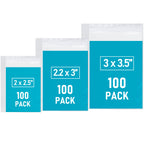 Small Plastic Bags, 300 PCS Mini Baggies, 3 Assorted Sizes