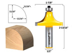YONICO 13967 11/16-Inch Radius Round Over Edge Forming Router Bit 1/2-Inch Shank