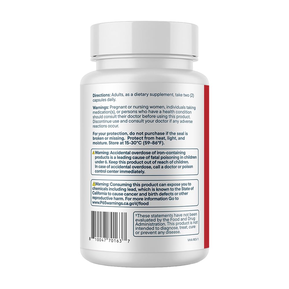 Santo Remedio Circulacion Plus Capsules, Iron & Beetroot Extract Supplement for Blood Circulation & Cardiovascular Support, Supports Healthy Blood Pressure & Red Blood Cell Production, 60 Capsules
