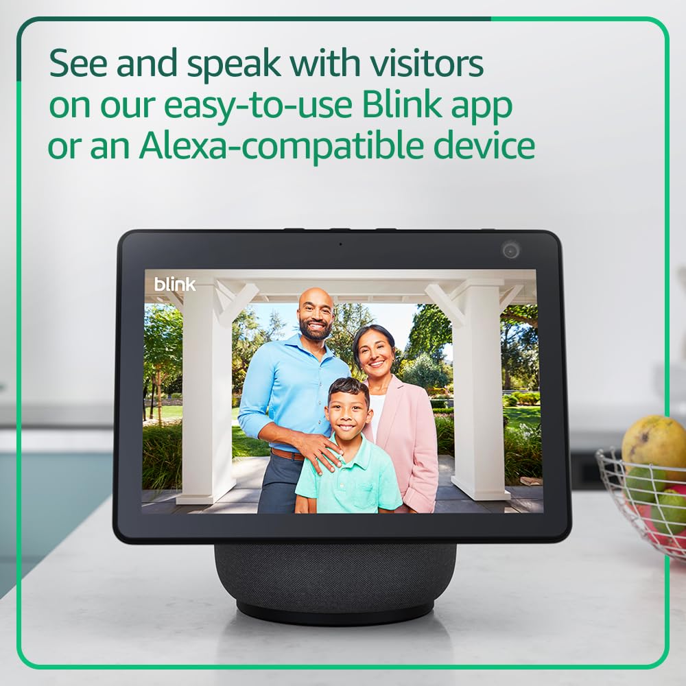 Blink Video Doorbell – Head-to-toe HD view, two-year battery life, and simple setup. Sync Module Core included – System (Black)