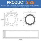 Magnetic Dryer Vent Coupling Connector Kit - DV180 Airtight Seal, Quick Connect, Includes 4"x3.3ft Duct & 2 Clamps