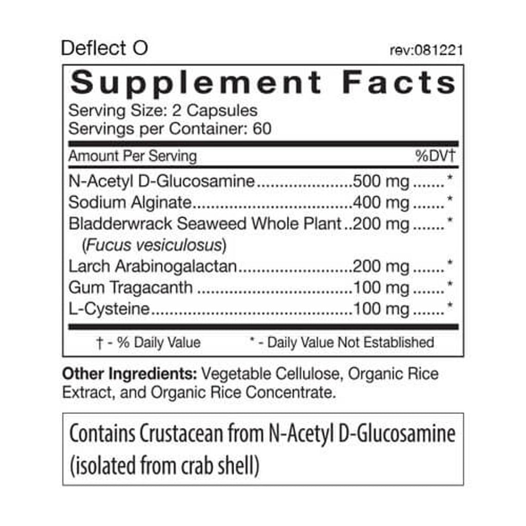 D'Adamo Personalized Nutrition Deflect Lectin Blocker (Blood Type O) - 120 Vegetarian Capsules. Metabolism Booster. Immune Support. Made in The USA.
