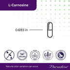 Paradise Herbs L-Carnosine, Super Potent, Ultra Pure, Antioxidant, Vegan, Non GMO, Gluten Free, 60 Vegetarian Capsules