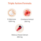 NewLife Naturals D-Mannose Capsules | w/Cranberry and Hibiscus Extracts | Natural Urinary Tract Health Supplement | 1400mg Pure Veggie Powder | 120 Veggie Capsules