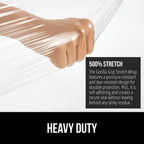 GORILLA GRIP 500% Stretch Film Heavy Duty Plastic, 1200ft Shrink Wrap Roll 17" Puncture Resistant, Industrial Strength for Shipping, Pallet Storing, Moving, Packing Furniture Protection 1 Pack Clear