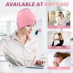 Migraine Relief Cap, Soothing Headache Ice Face Mask Products, Hot and Cold Therapy, Migraine Headache Relief Cap for Migraine, Sinus, Puffy Eyes, Tension, Stress and Hangover (Pink+Green)