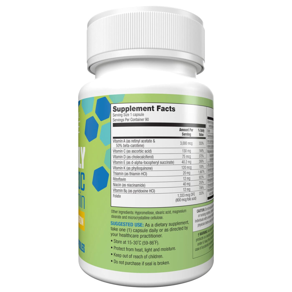Bariatric Choice Once-Daily Bariatric Multivitamin with 45 mg of Iron | Easy to Swallow Capsule | Vitamin for Bariatric Surgery Patients | 90 Count (3-Month Supply)