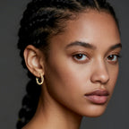 RYHIX 14K Gold Hoop Huggie Earrings for Women Gold Earrings Hoops Earring Trendy Cable Design Womens Earring 25mm