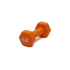 Amazon Basics Neoprene Dumbbell Hand Weights, 6 Pounds, Pair, Orange