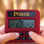 5-in-1 Hand Held Poker Game - Electronic Handheld Games for Adults Includes Draw, Deuces, Bonus, 2X and 2x2 Bonus - 3.9x3.4-Inch Pocket-Sized Travel Casino by Trademark Poker