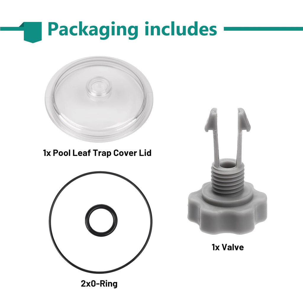 Sand Filter Pump Replacement Parts, SF15110 Pool Leaf Trap Cover Lid, Valve&O-Ring, Fits Intex 12 Inch Sand Filter Pumps, Replacement for Intex SF15110, 11823, SF80110-2, SF80110-1, ECO15110-2 Models