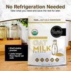 Oat Milk Powder 7oz - Natural and Plant Based Milk with a Clean Formula - Gluten-Free, Vegan, USDA Organic Certified, Non-GMO, Dairy Free, and Lactose Free Milk Powder with No Refrigeration Required