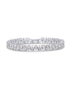 PAVOI CZ Wedding Bridal Tennis Bracelet for Women, White Gold, 6.5"