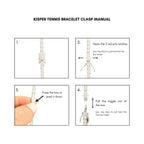 KISPER Tennis Bracelets for Women 14k White Gold Plated Round Cut CZ