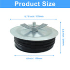 HARSKIYER 6 Inch Sewer Cleanout Cap, Durable Mechanical Test Plug Metal Sewer Drain Cover, Sewage Pipe Cap with Wing Nut for Pipes, Sinks, Pools