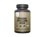 Organic Psyllium Husk Capsules 750 mg, Natural Fiber Supplement for Gut Health* - Alternative to Psyllium Husk Powder, Zealthy Life, 250 Capsules