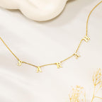 TRANGEL Multiple Initial Necklaces for Women,Custom Name Necklace Personalized,18K Gold Plated Choker Name Necklace Dainty Customize Letter Necklace for Girls