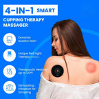 Smart Cupping Therapy Massager 4-in-1 Set | Red Light Therapy for Targeted Muscle, Aches, Knots | Celulite Massager Kit with 12 Levels Temperature & 20 Level Suction | Circulation (Pack of 1)