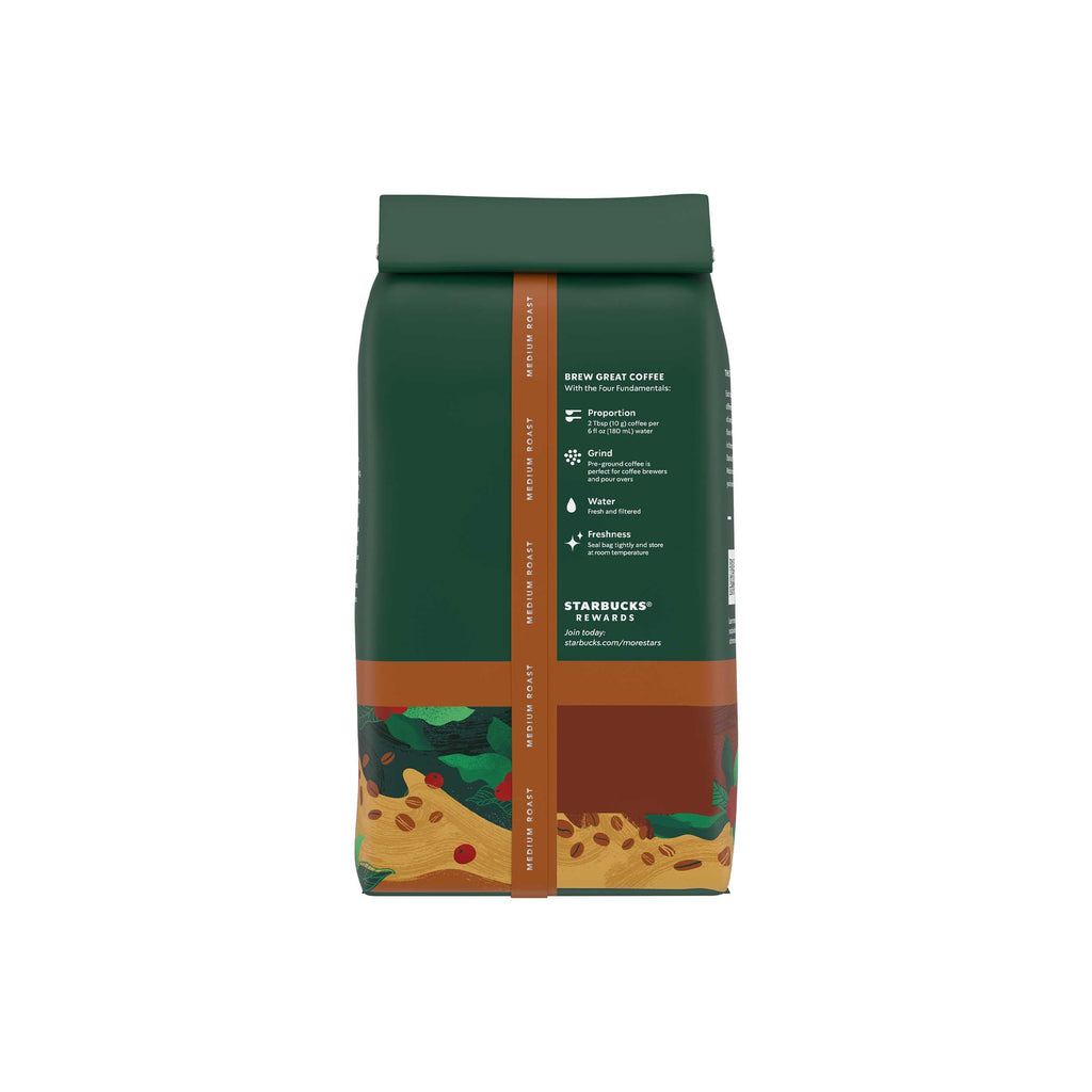 Starbucks Ground Coffee, Medium Roast Coffee, House Blend, 100% Arabica, 1 bag (18 oz)