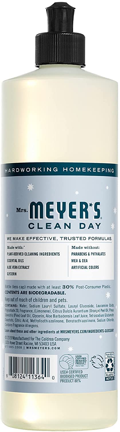 Mrs. MEYER'S CLEAN DAY Liquid Soap, Snow Drop 16 Fl Oz (Pack of 3)