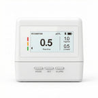 Ecosense EcoQube Flex Smart Radon Detector - Battery Powered Continuous Radon Monitor for Home Use with Always-On Display, Bluetooth App, Daily, Weekly, Monthly & Yearly Fluctuations on App