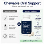 Sulcara Oral Probiotic Chewables, Guava Xylitol Flavor Oral Care for Fresh Breath and Daily Mouth Routine, Non-GMO, Gluten-Free, 60 Servings