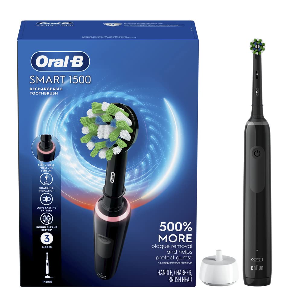 Oral-B Smart 1500 Electric Power Rechargeable Battery Toothbrush, Blue