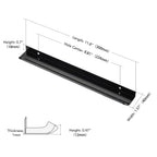 Ravinte Hardware 8 Pack Black Cabinet Handles, 11.8 Inch (300mm) Finger Edge Pulls, 8.8 Inch Hole Center, Finger Pulls for Cabinets