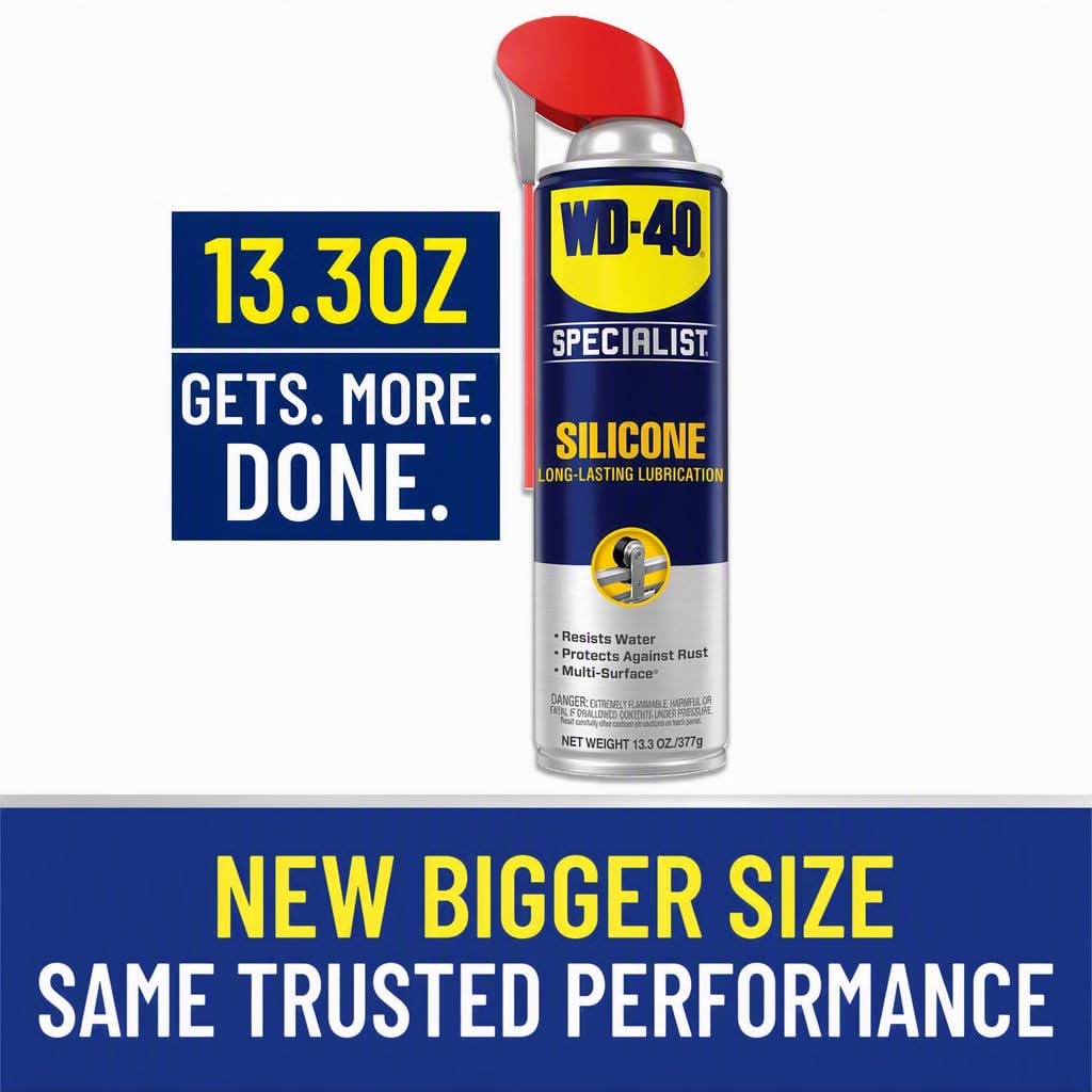WD-40 Specialist Silicone Lubricant, New Bigger Can, 13.3 OZ [1-Pack]