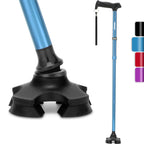 REHAND Walking Cane for Men & Women - Foldable, Adjustable, Lightweight, Self Standing Pivot Walking Cane, Soft Handle Grip, with Travel Bag, Walking Sticks for Seniors & Adults