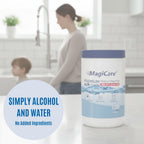 MagiCare 75% Large Alcohol Wipes (2, 100ct Canisters, 200ct) - Hand Sanitizer Wipes, Unscented Hand Wipe, Cleaning, Sanitizing Wipe - Home, Office, Classroom, Car, Camping