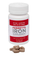 Ferretts Iron Tablets 106mg (325mg Ferrous Fumarate) - 60 Day Supply of High Potency Iron Supplements for Women & Men, Easy on The Stomach Iron Supplements for Anemia, 60 Iron Pills Per Bottle
