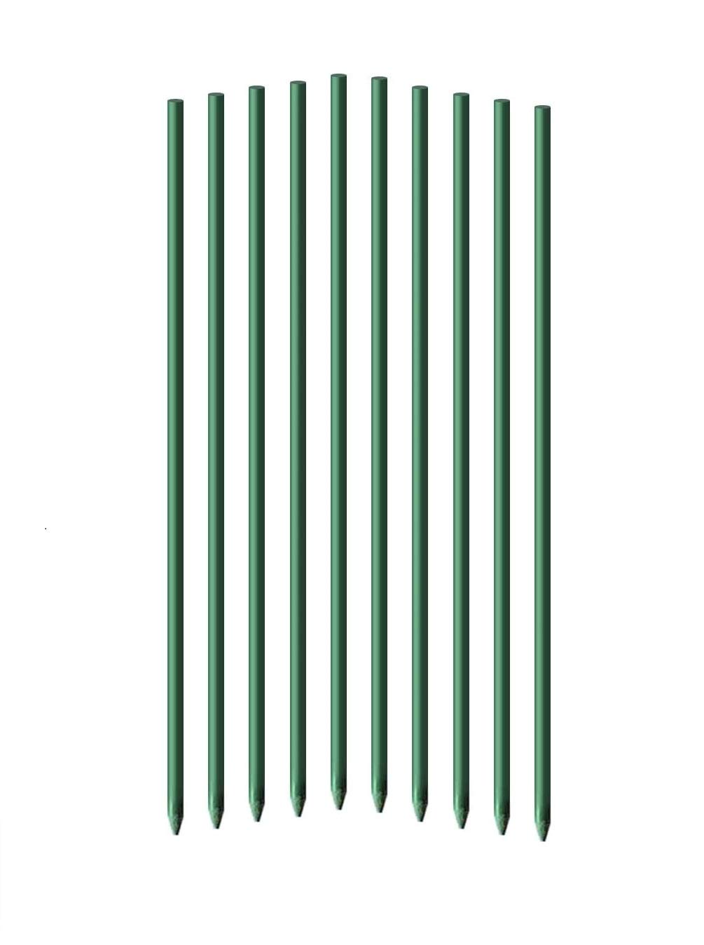 EcoStake Garden Stakes 6-Ft for Climbing Plants Supports Pole 20 Pack Rust-Free Plant Sticks Fence Post