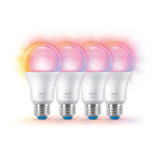 WiZ Connected Smart Light Bulbs, 4-Pack, Full Color A19 60W 800LM E26 LED Lights, Sunset/Sunrise Automation, Smart Bulbs with Motion Detection, Control with Voice or App