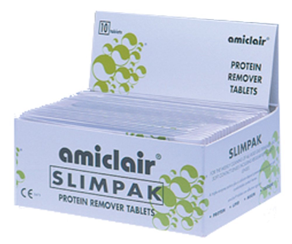 Amiclair Weekly Enzymatic Protein Remover Contact Lens Cleaning Tablets (Slim Pack 10 Tablets)