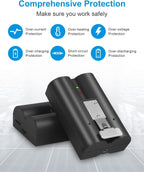 2Pack Replacement for Ring Battery Compatible with Ring-Doorbell-Camera 2/3/4/3plus, Stick Up Camera (2nd and 3rd Gen), Also for Spotlight Cam and Peephole Cam, Rechargeable 3.65V 6040mAh Battery