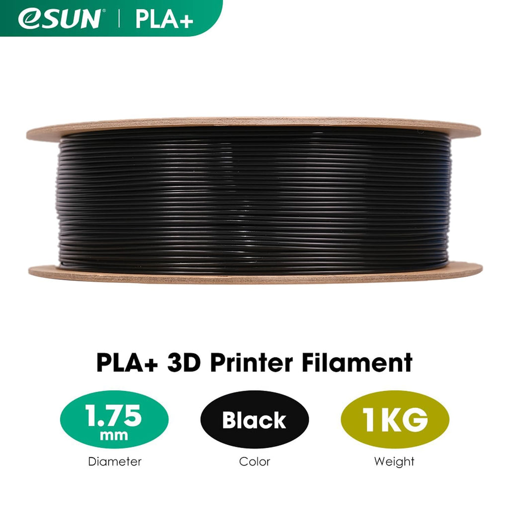 eSUN PLA+ Filament 3D Printer Filament PLA Plus 1KG Black