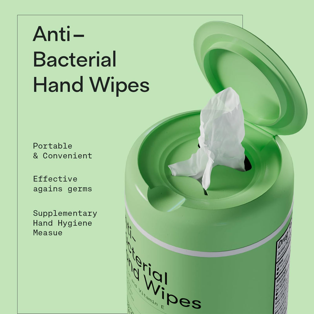 Biopure Antibacterial Hand Wipes Fresh Morning Breeze- Antibacterial Wipes with Aloe and Vitamin E Formula | 5"x7" Wet Wipes Canister | No Parabens, Sulfates or Phthalates, Kills 99% of Germs, 300 ct