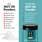 Perfect Keto 7g MCT Oil Powder, Medium Chain Triglycerides Supplement, Non Dairy Coffee Creamer for Keto Diet, Ketogenic MCT Oil Mix for Coffee, Smoothie, Protein Shakes and Tea, Vanilla, 30 Servings
