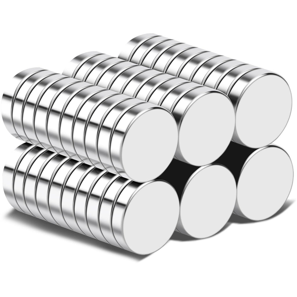 TRYMAG 60Pcs Strong Rare Earth Magnets, 12x3mm Small Refrigerator Magnet